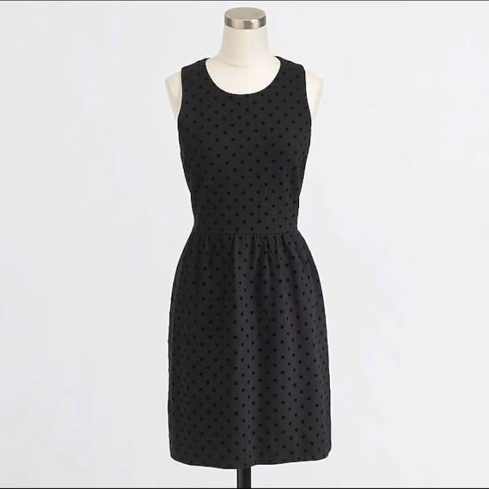 J.Crew Outlet LBD: Pointe Dress Velvet Dot